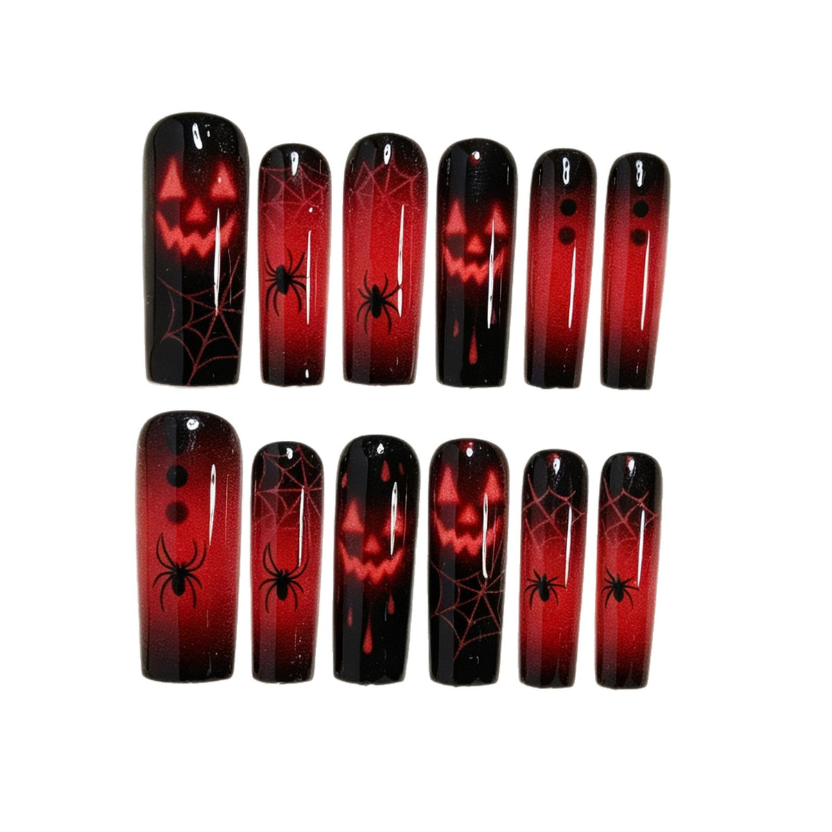 Spooky Themed Press-On Nagelkunst Brehn