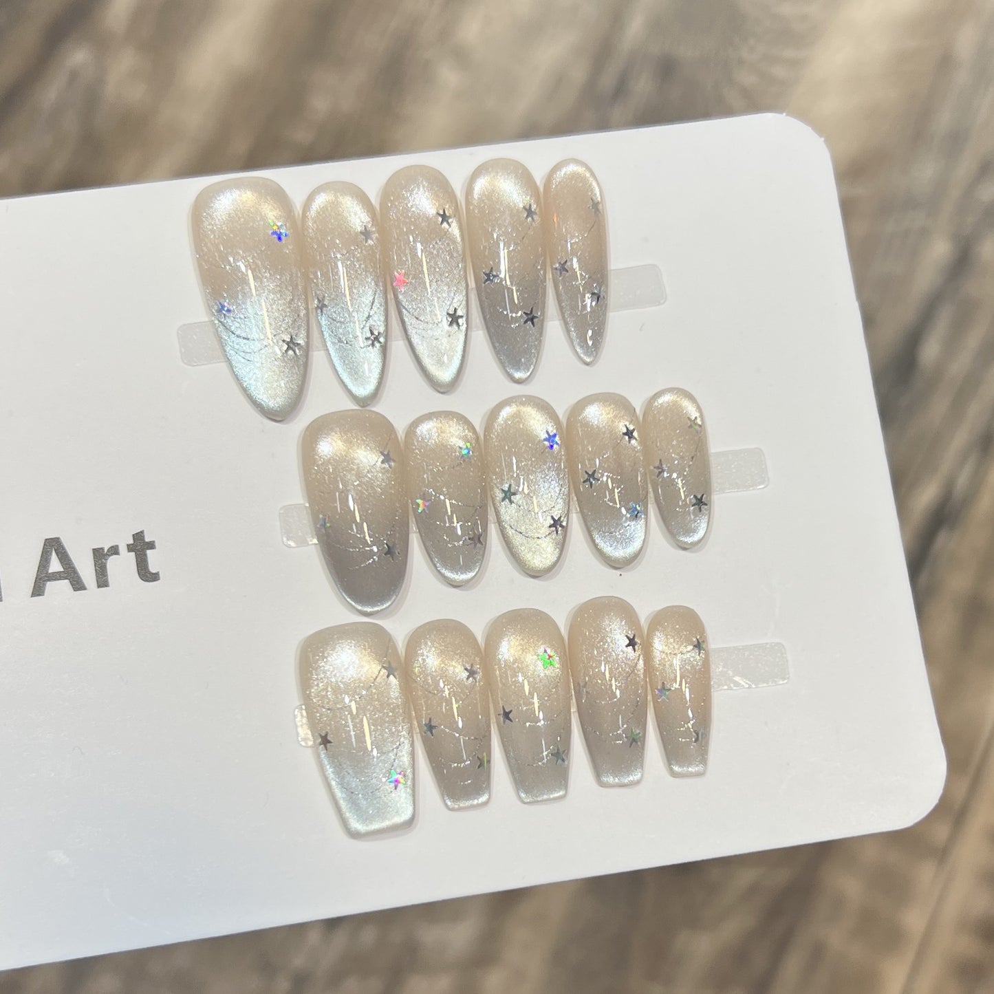 Cosmic Star-Accent Press-On Nail Set Brehn