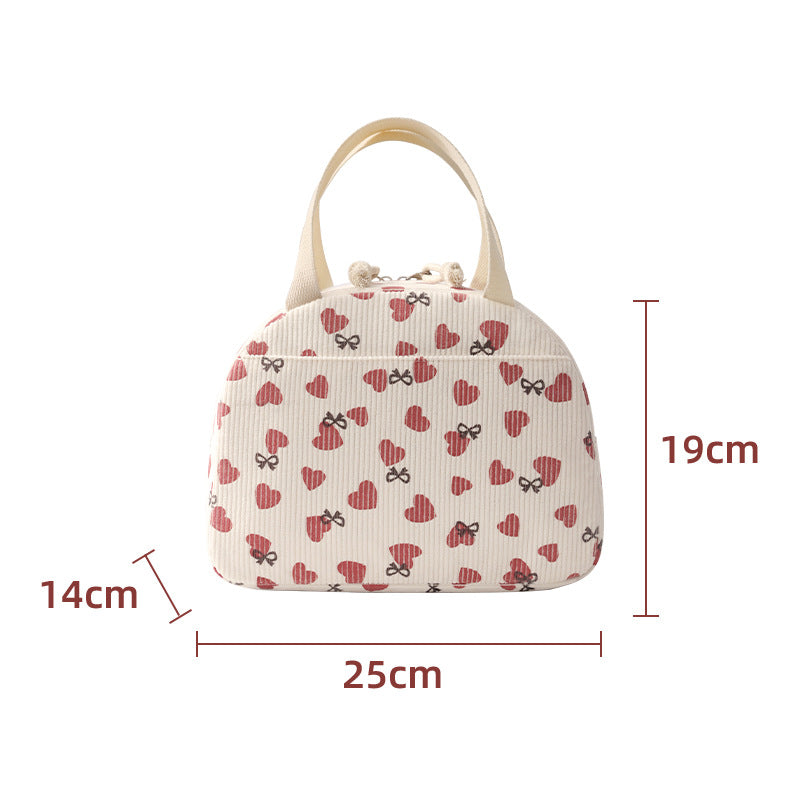 Isolierte Herzprint-Lunch-Tasche Brehn