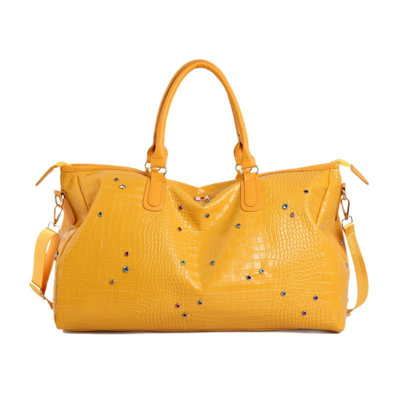 Stylische Krokodil-Textur Wochenend-Duffel-Tasche Brehn