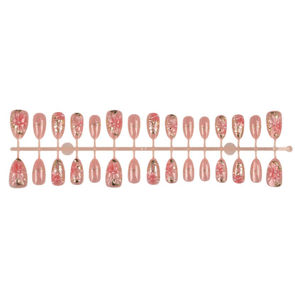Künstlerisches Floral Press-On Nagelset