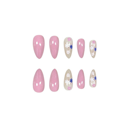 Florale Akzent Stiletto Nagelkunst Erweiterungen Brehn