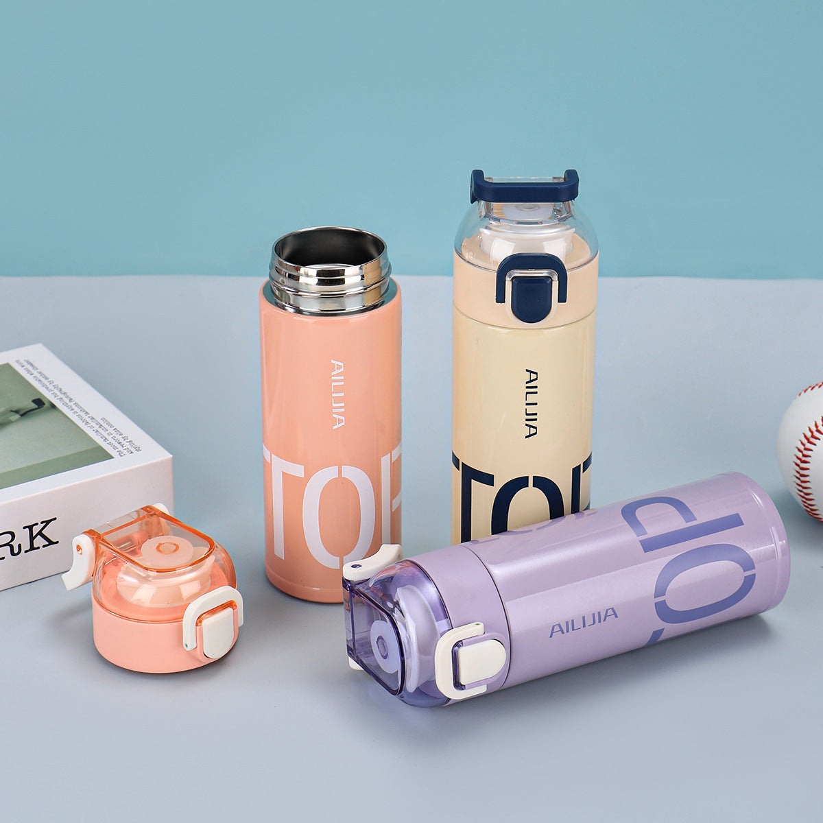 Damen Innovative Getränkeflasche mit Umklappverschluss Brehn