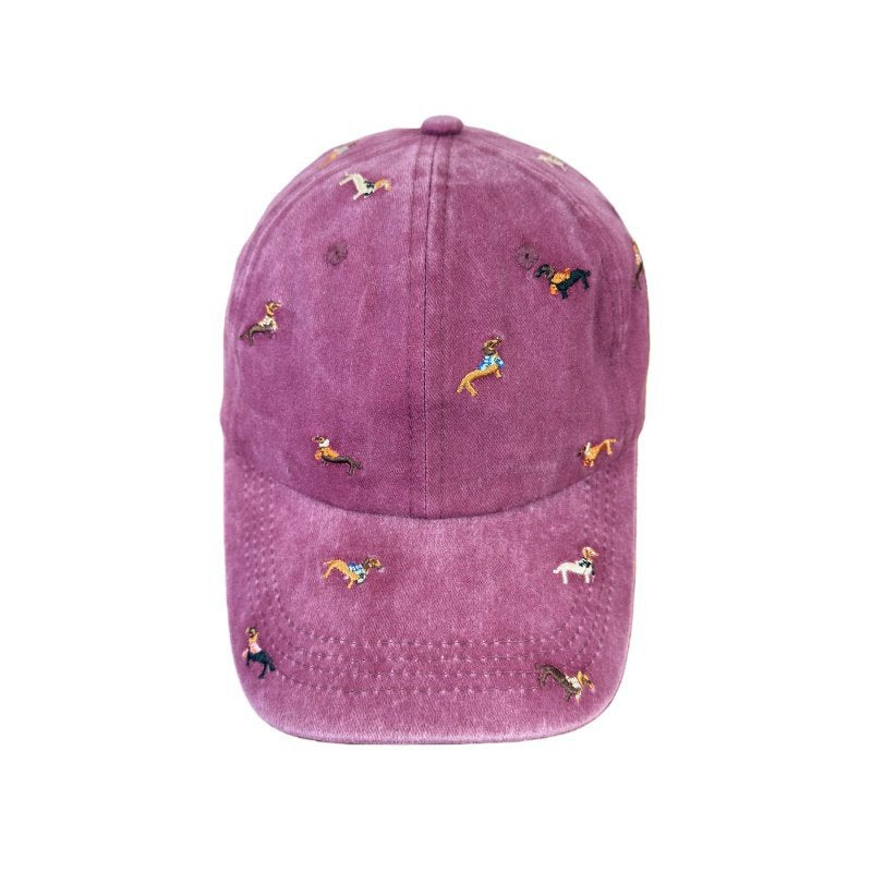 Unisex Bestickte Hundethemen-Baseballmütze Brehn