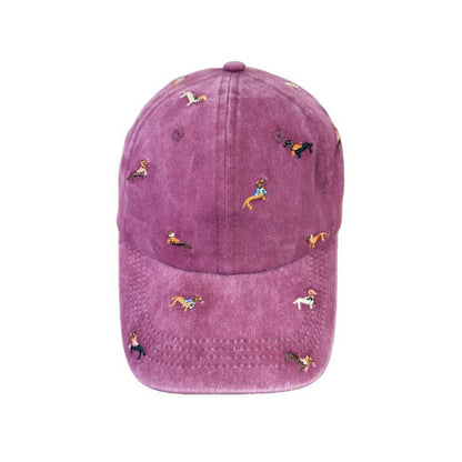 Unisex Bestickte Hundethemen-Baseballmütze Brehn