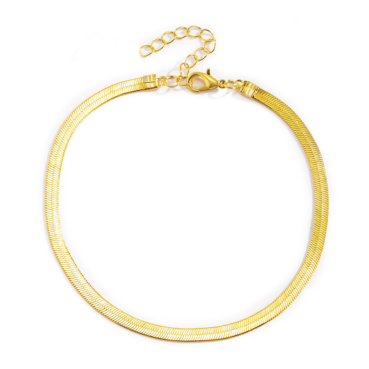 Sleek verstellbare goldene Creolen Halskette Brehn