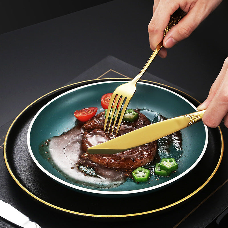 Elegante und Kunstvoll Gestaltete Salatgabel Brehn