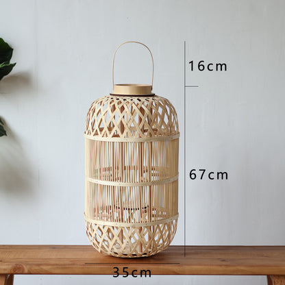 Stilvolle Rattan Laterne Brehn
