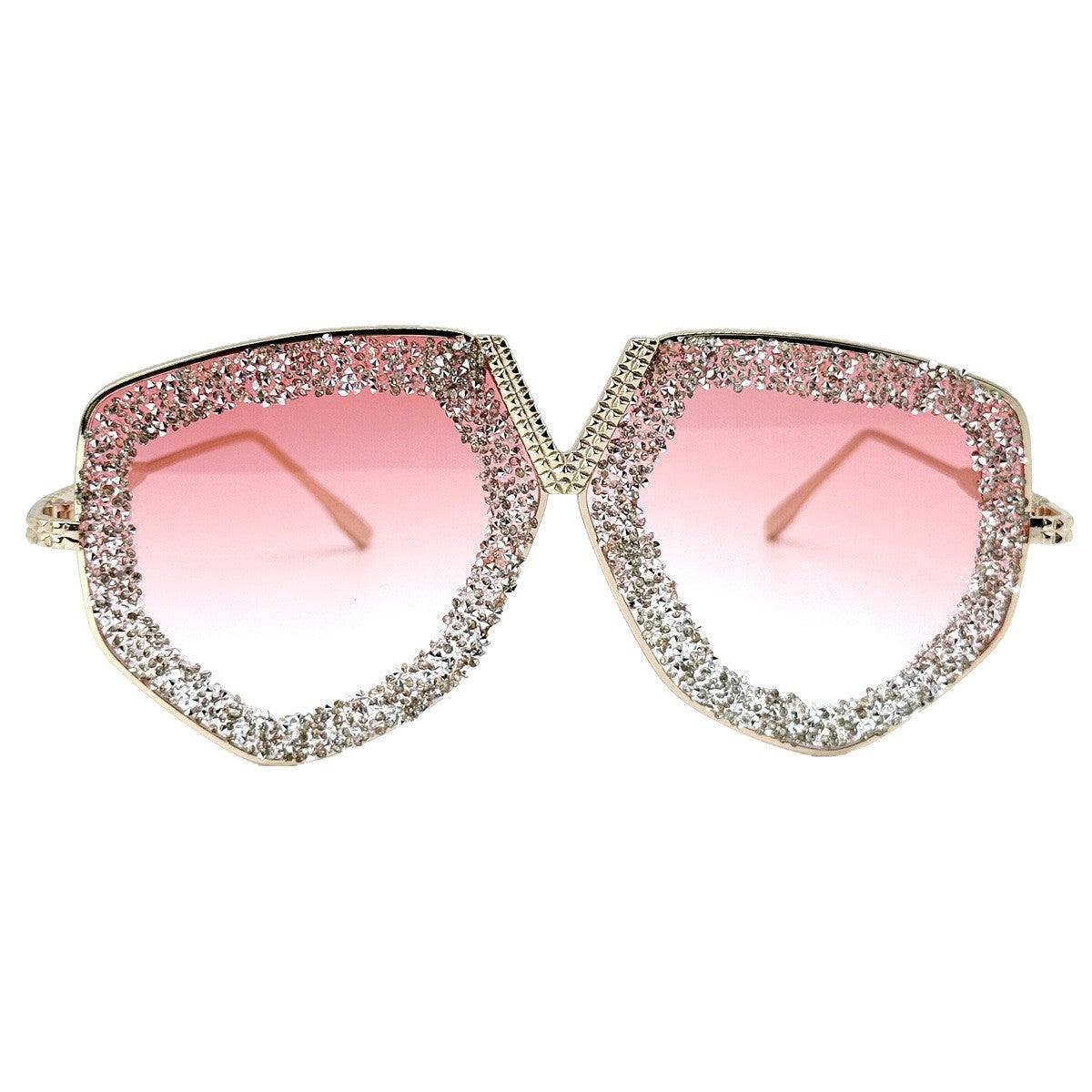 Damen modische Sonnenbrille mit glitzerndem Rahmen und eleganter Form Brehn
