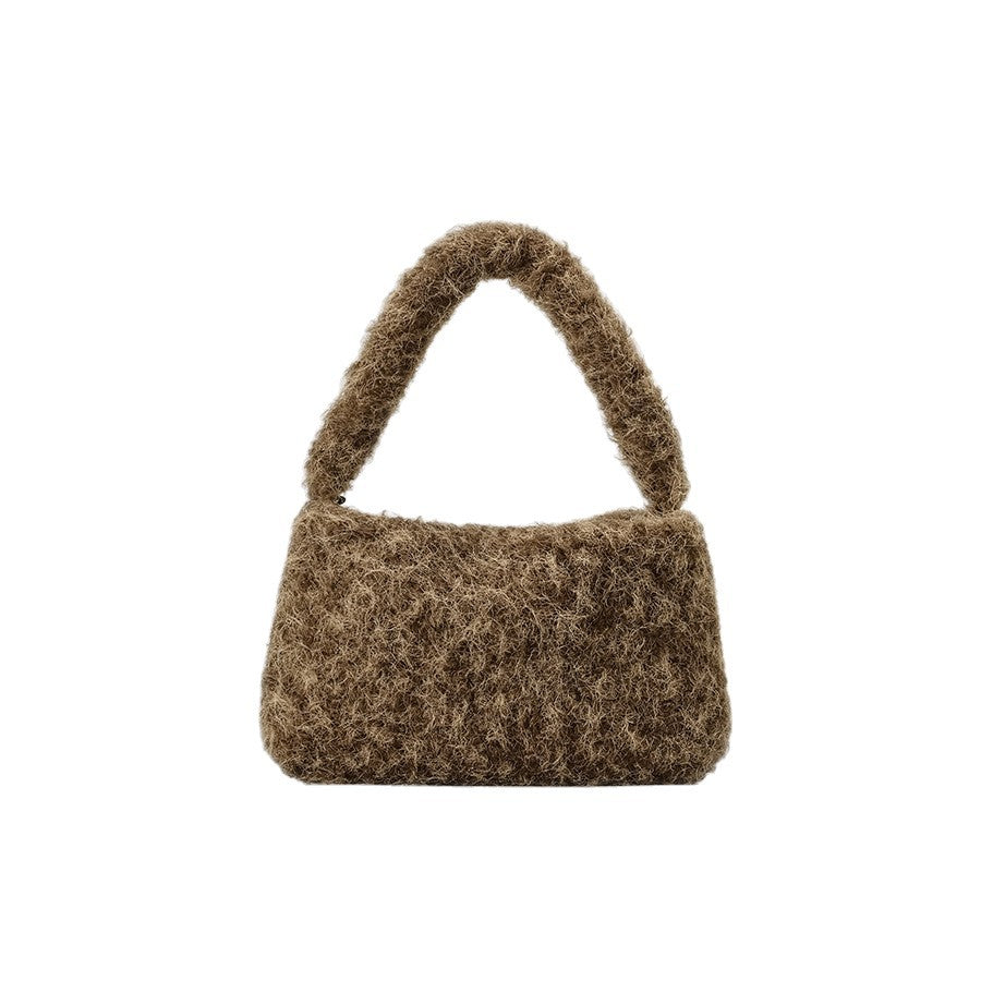 Plüsch-texturierte Handtasche