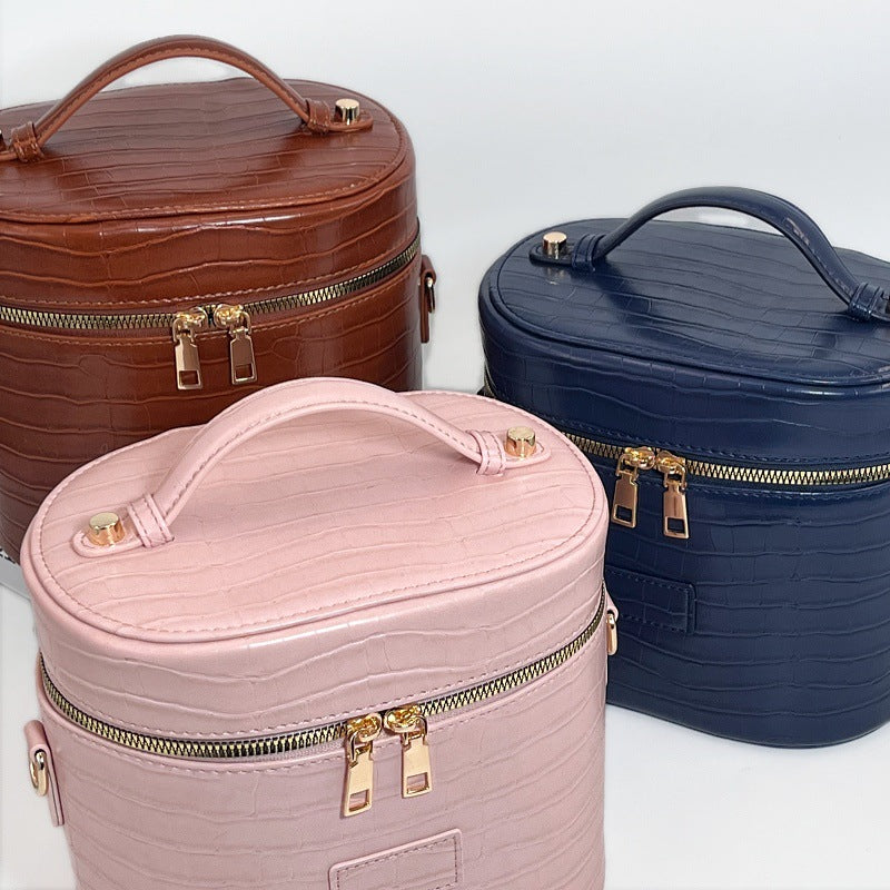 Kosmetiktasche Im Eleganten Krokodil-Look Von Brehn