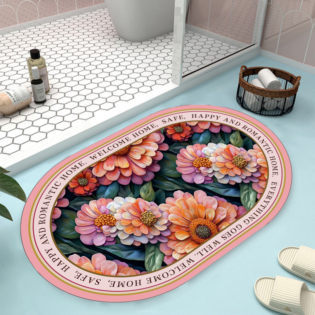 Florales Design Badteppich Brehn