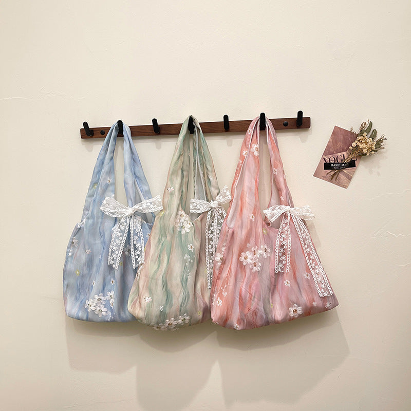 Elegante floral bedruckte Schulter Tote Bag Brehn