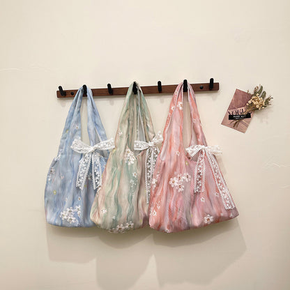 Elegante floral bedruckte Schulter Tote Bag Brehn