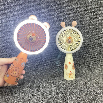Unisex Tragbarer Handventilator mit LED-Beleuchtung und Tiermotiv Brehn