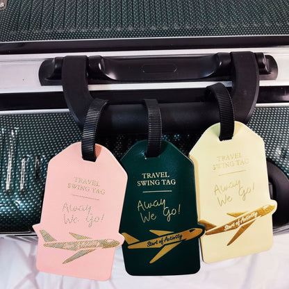 premium Reisegepäckanhänger mit geprägtem Flugzeugmotiv Brehn