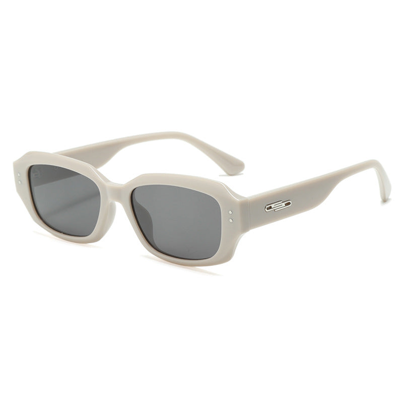 Damen modische quadratische Sonnenbrille mit innovativem transparentem Rahmen Brehn