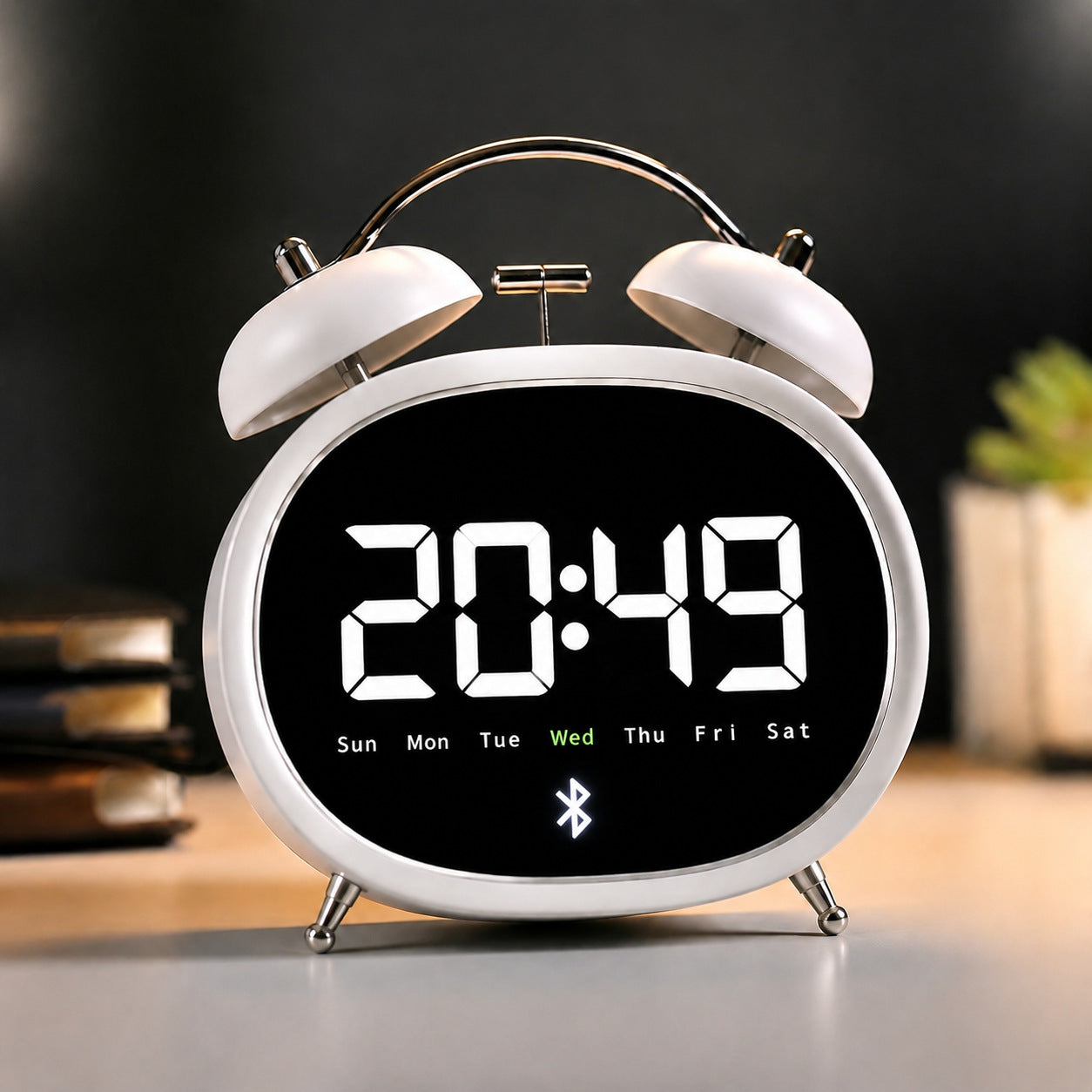 Digitaler Bluetooth Tischwecker mit Großen Ziffern Brehn