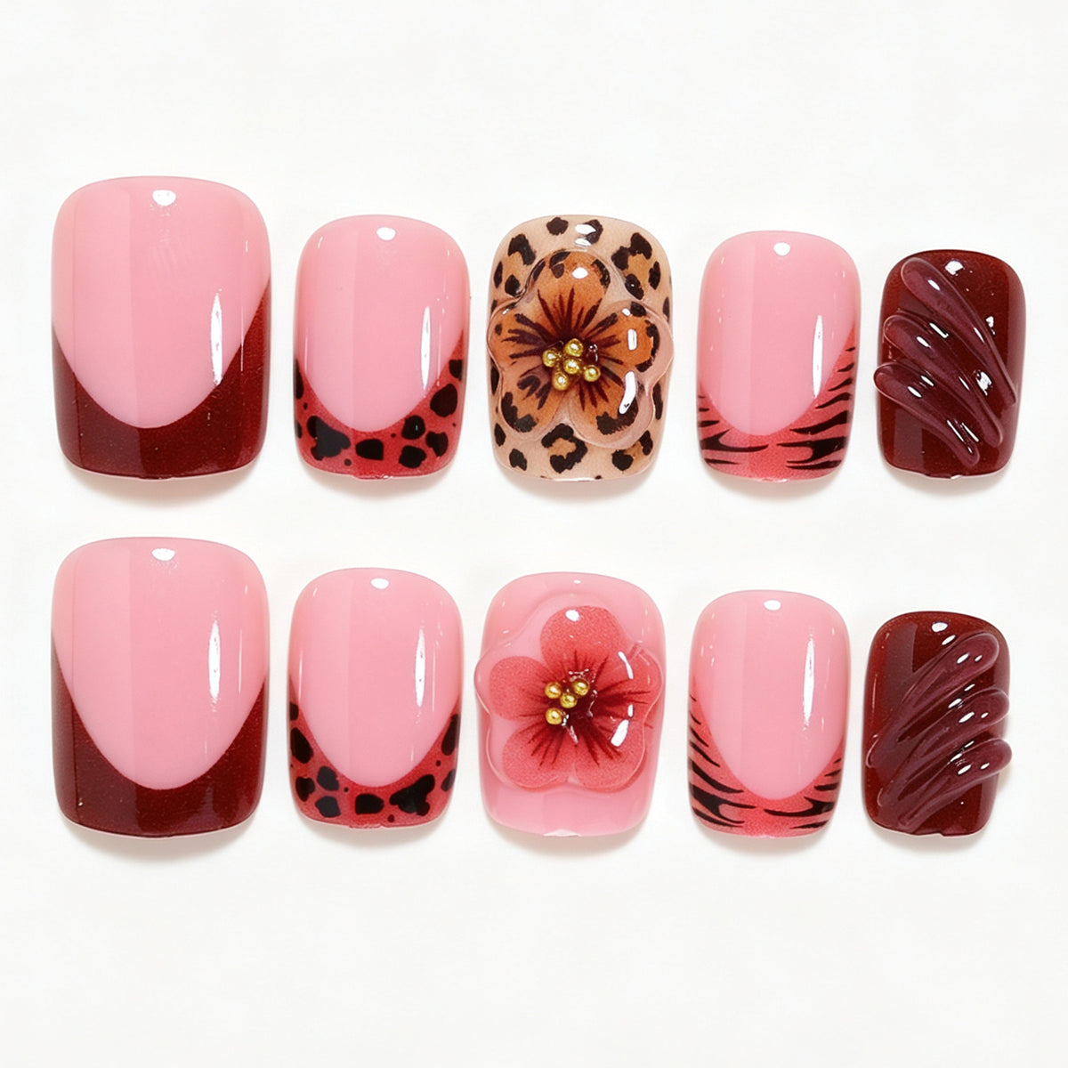 Kreatives Blumennagelkunstdesign Brehn