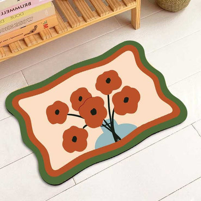 Florale dekorative Teppichmatte für die Wohnkultur