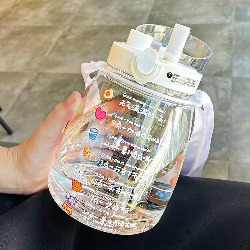 Damen Wasserflasche mit Motivationsinhalt und integriertem Tragesystem Brehn