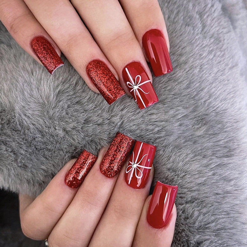 Festliche Feiertags-Themen Presse-auf Nägel Brehn