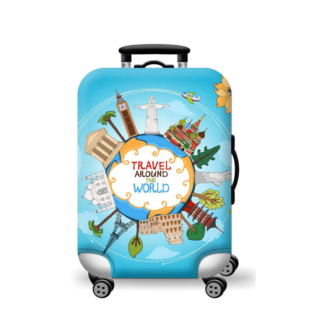 Unisex nan Kinder Kabinen Trolley mit internationalem Wahrzeichen-Motiv und leichtem ABS-Gehäuse Brehn