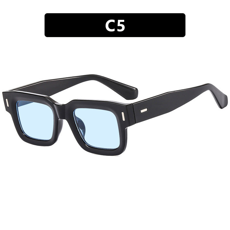 Damen stilvolle quadratische Sonnenbrille mit auffälligem Leoprint Brehn
