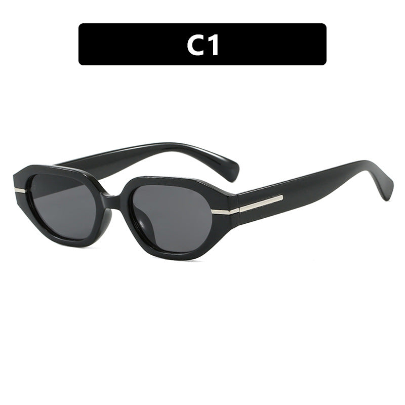 Damen stilvolle geometrische Sonnenbrille mit verspiegelten Gläsern und einzigartigem Rahmen Brehn