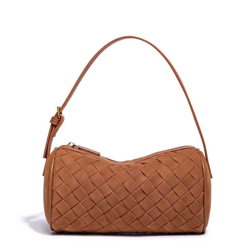 Geflochtene Wildleder-Handtasche Brehn