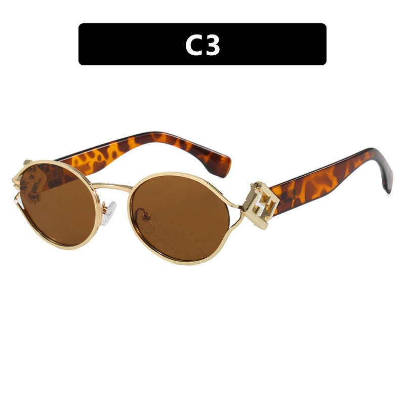 Damen modische Sonnenbrille mit elegantem Metallrahmen und UV-Schutz Brehn