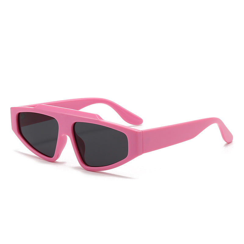 Damen futuristische Designer-Sonnenbrille mit markantem Rahmen Brehn