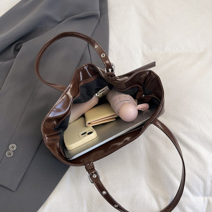 Stylische Faux-Leder Tragetasche