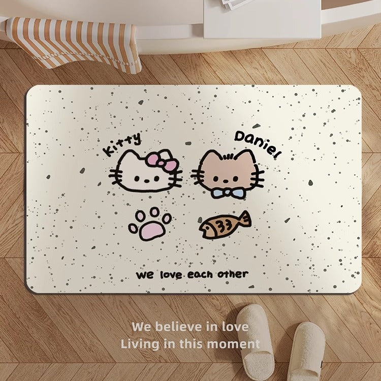 Niedlicher Katzen-Themen Memory-Schaum-Badevorleger Brehn