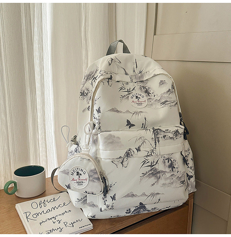 Künstlerischer Blumenmuster-Schulrucksack