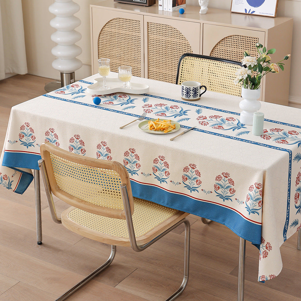 Wasserabweisende rechteckige Tischdecke mit Paisley-Muster und beschichteter Baumwolloptik Brehn