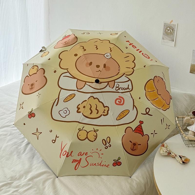 Damen Automatischer Regenschirm mit spielerischem Design Brehn
