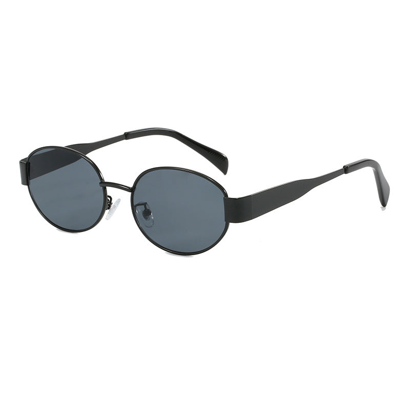 Ovalförmige Sonnenbrille mit Elegantem Metallrahmen Brehn