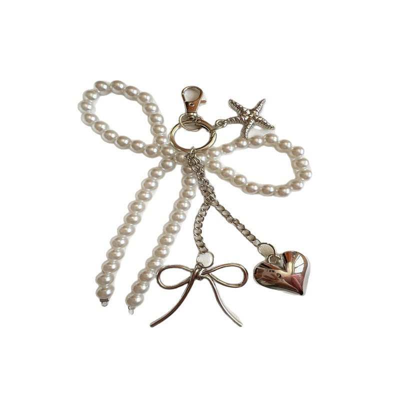 Elegante Perlen Charm Schlüsselanhänger Brehn