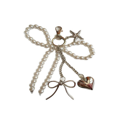 Elegante Perlen Charm Schlüsselanhänger Brehn