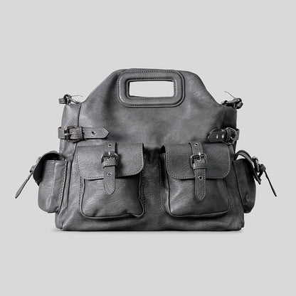 Mehrfach-Taschen Leder Handtasche