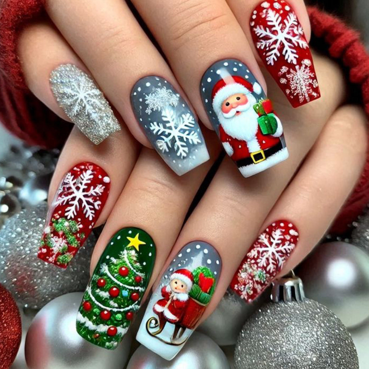 Weihnachten-Themen Dekorative Nagelkunst Brehn