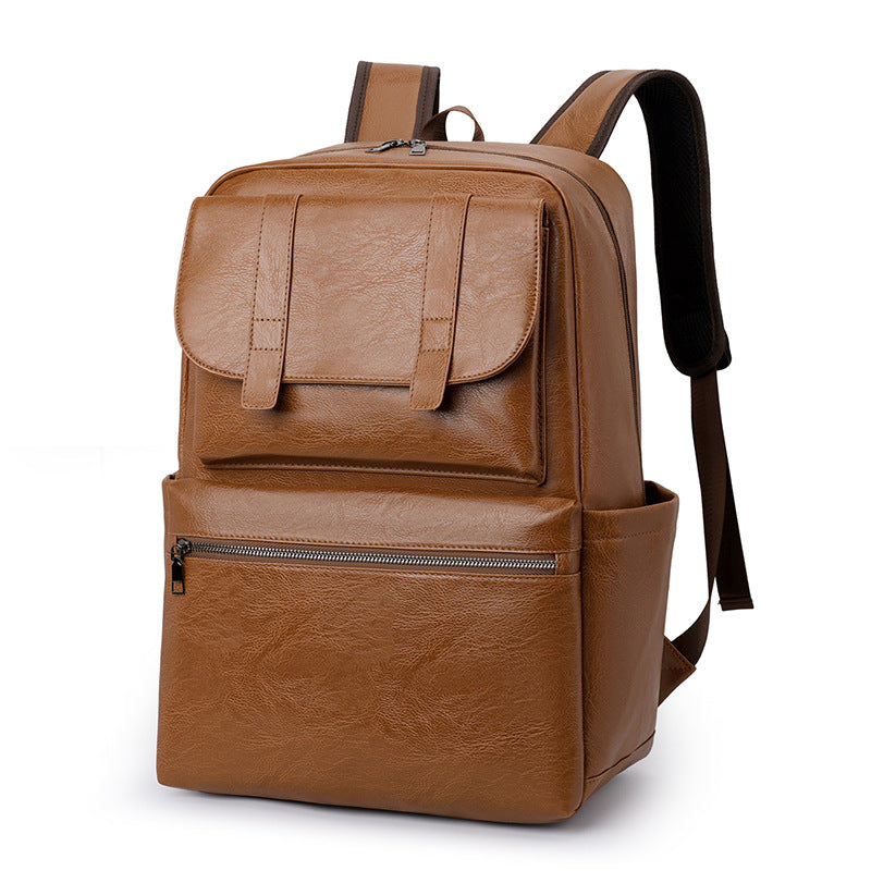 Multifunktionaler Leder Laptop-Rucksack
