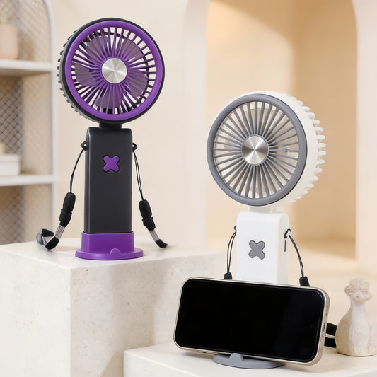Damen Tragbarer Handventilator mit USB-Anschluss und flexiblem Tragesystem Brehn