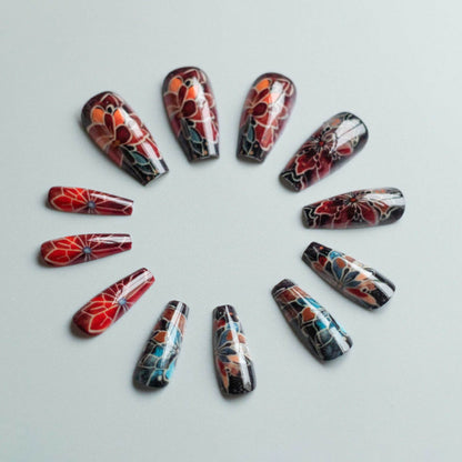 Aufwendiges Blumennagelkunst-Design-Kit