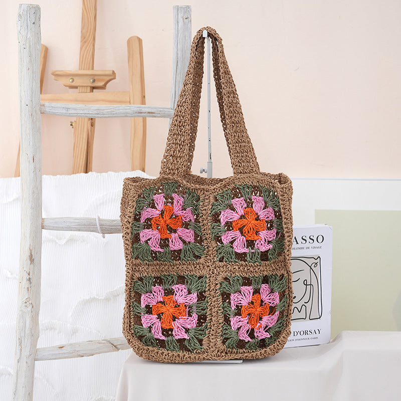 Handgefertigte Crochet-Tasche mit Floralen Mustern Brehn
