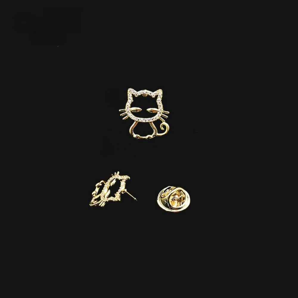 Glitzernde Katzenbrosche Brehn