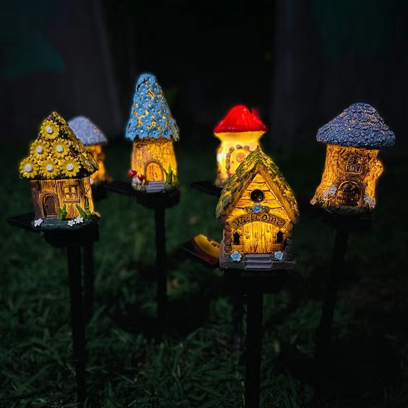 Verspielt Solar-betriebene LED Fee Haus Garten Stecker Brehn