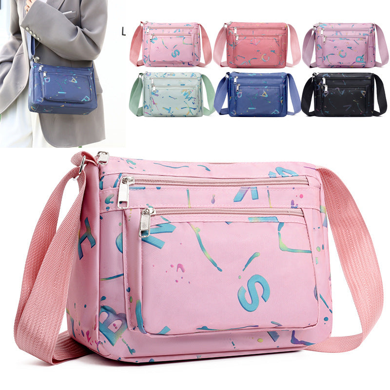 WoStylish Multi-Zipper Umhängetasche