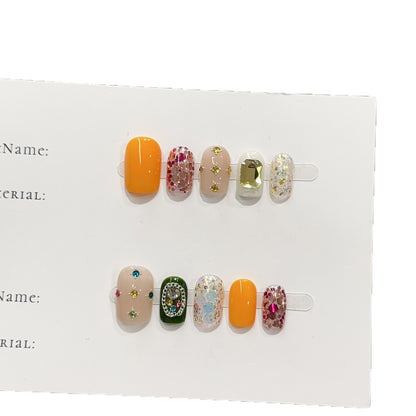 Dekorative Glitter Press-On Nagelkollektion